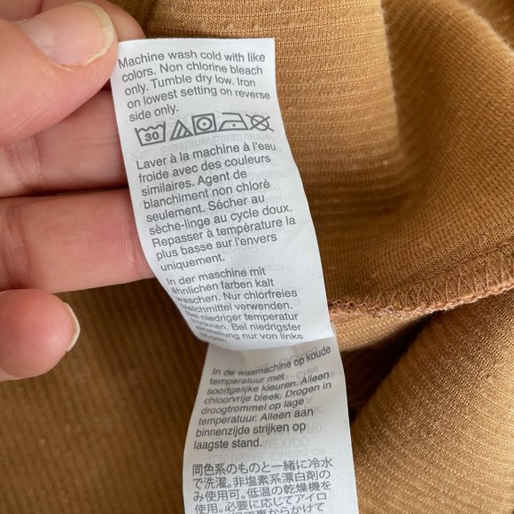 Madewell Texture & Thread Corduroy Swing Top Baby Doll Cognac Boho Pullover - Picture 13 of 14